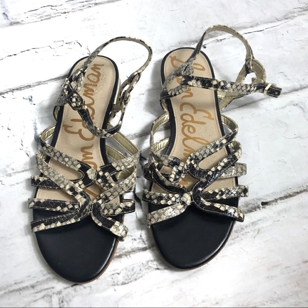 Sam Edelman Python “Daphnie” Sandals Size 8.5